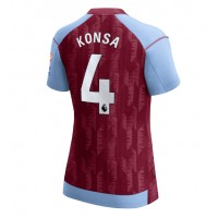 Camiseta Aston Villa Ezri Konsa #4 Primera Equipación Replica 2023-24 para mujer mangas cortas